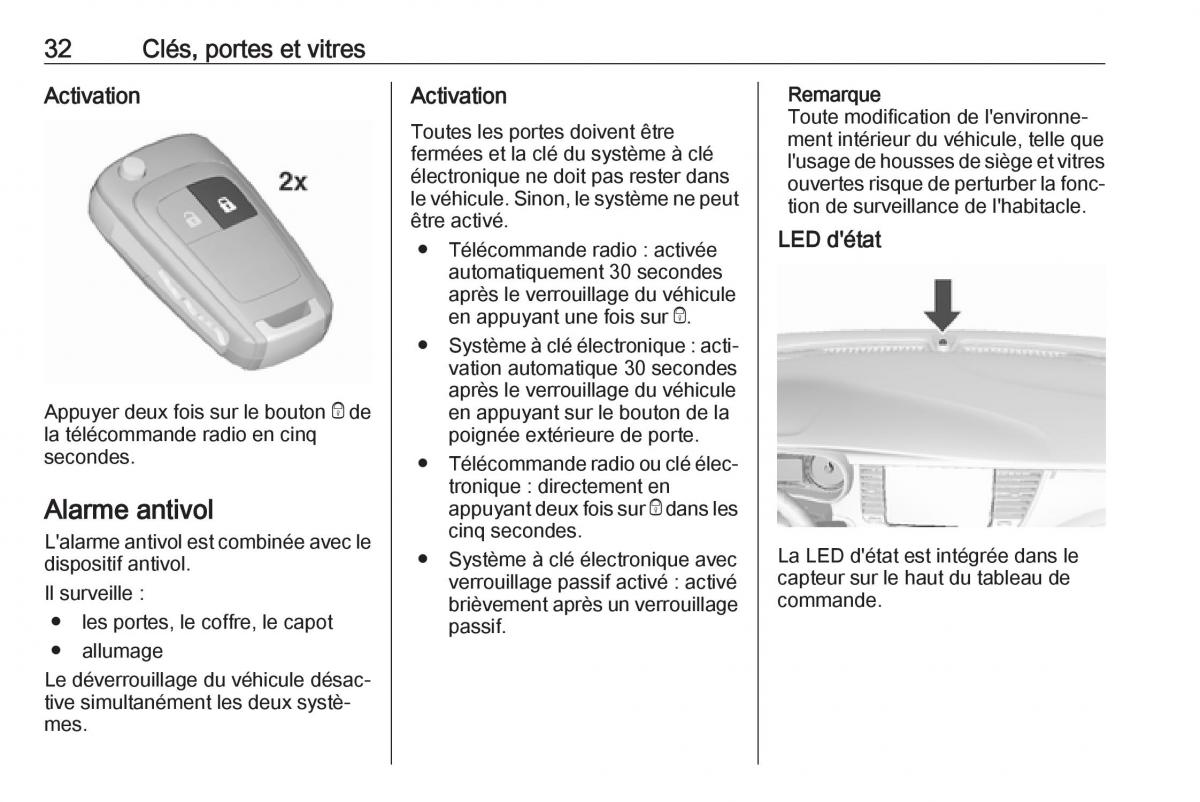 Opel Mokka X manuel du proprietaire / page 34