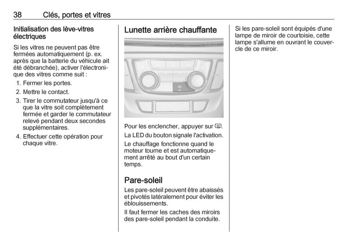 Opel Mokka X manuel du proprietaire / page 40