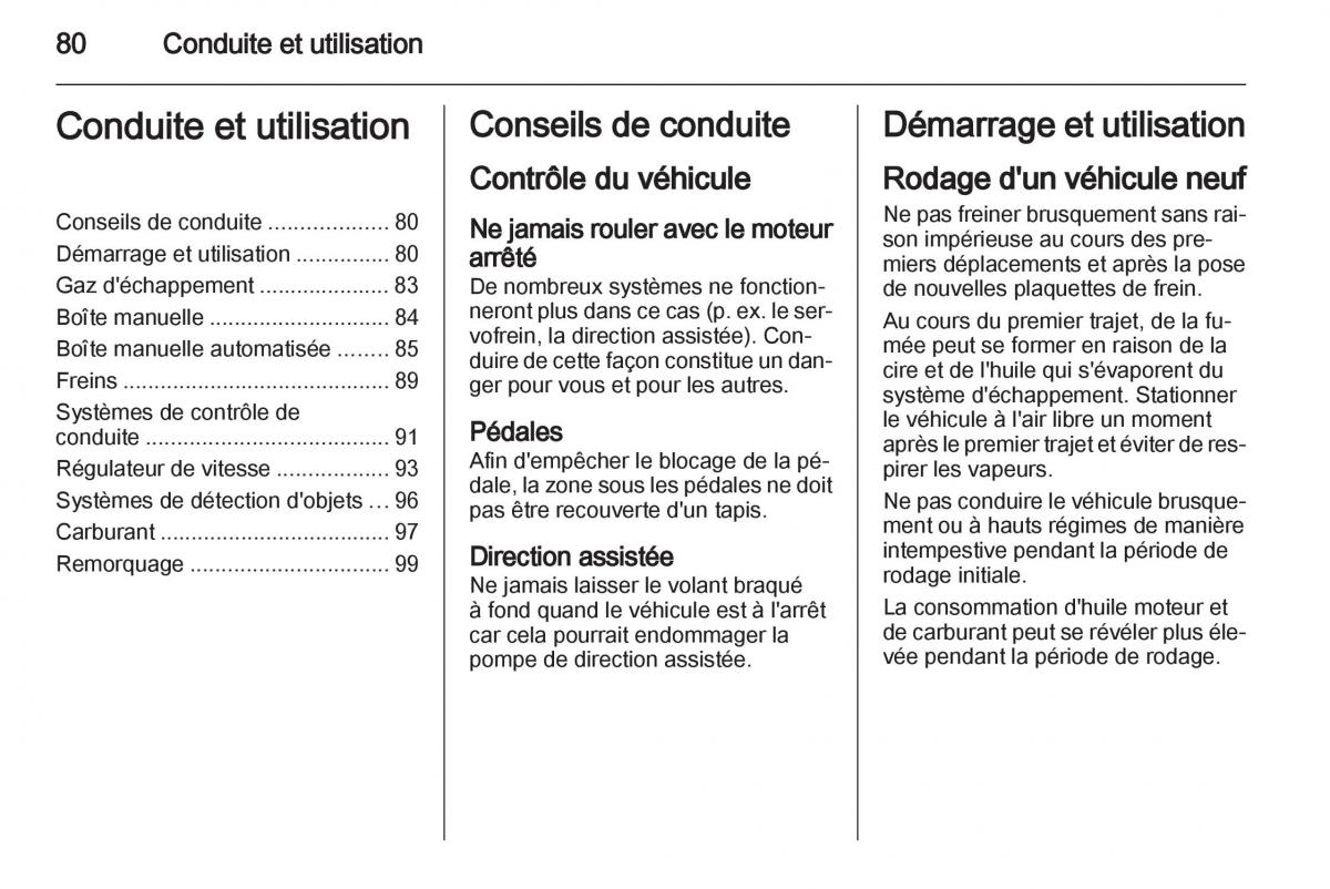 instrukcja obsługi Opel Movano B manuel du proprietaire / page 80