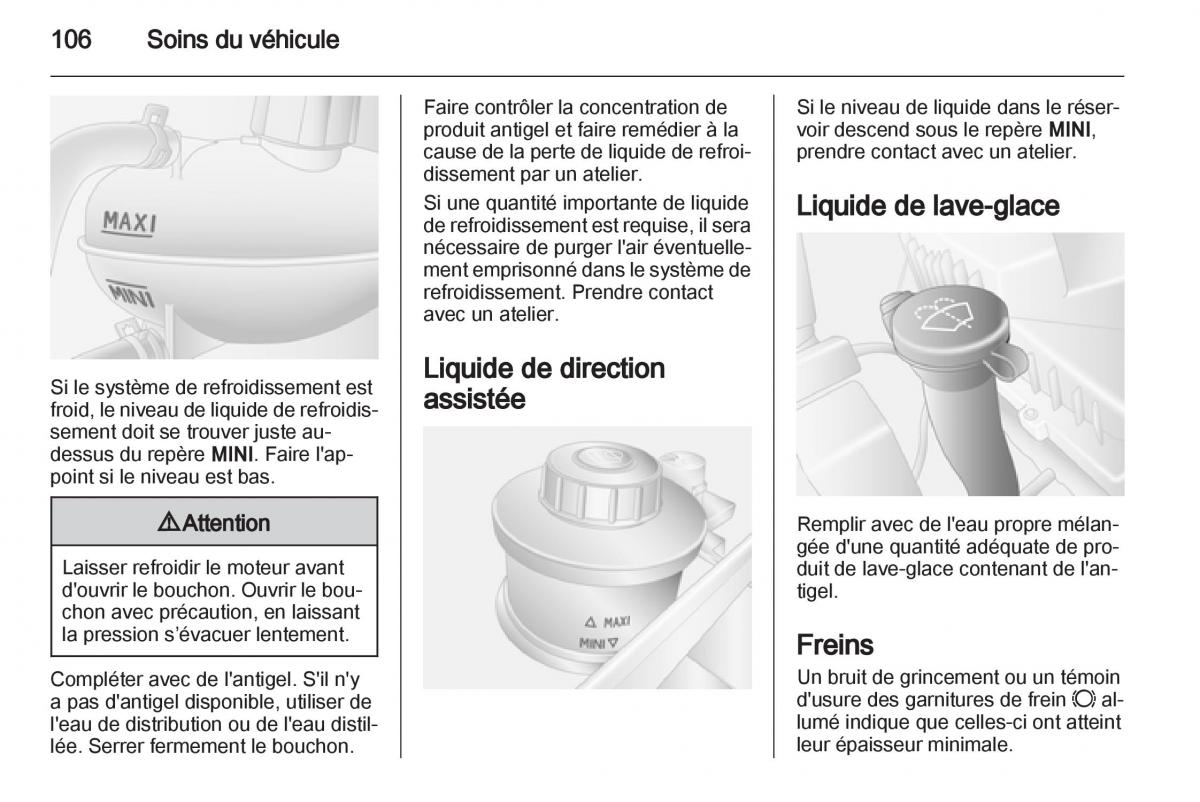 instrukcja obsługi Opel Movano B manuel du proprietaire / page 106