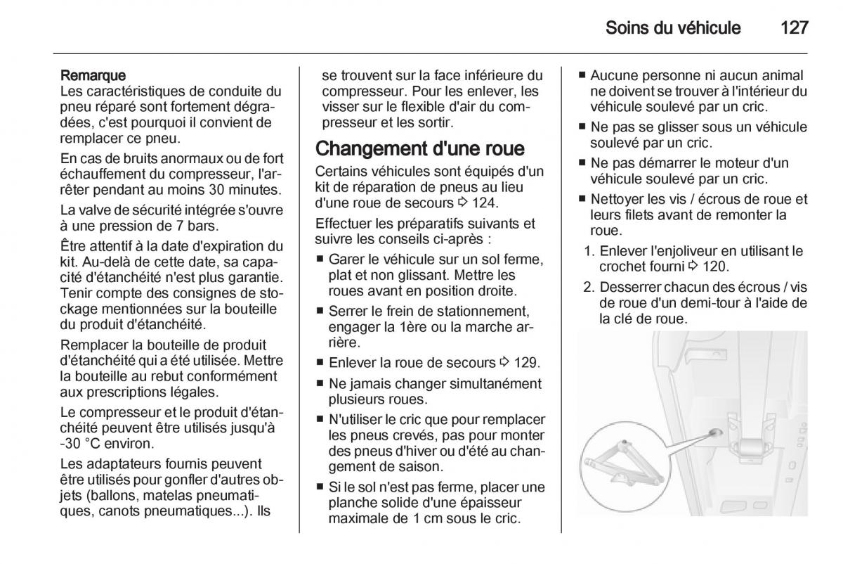 instrukcja obsługi Opel Movano B manuel du proprietaire / page 127