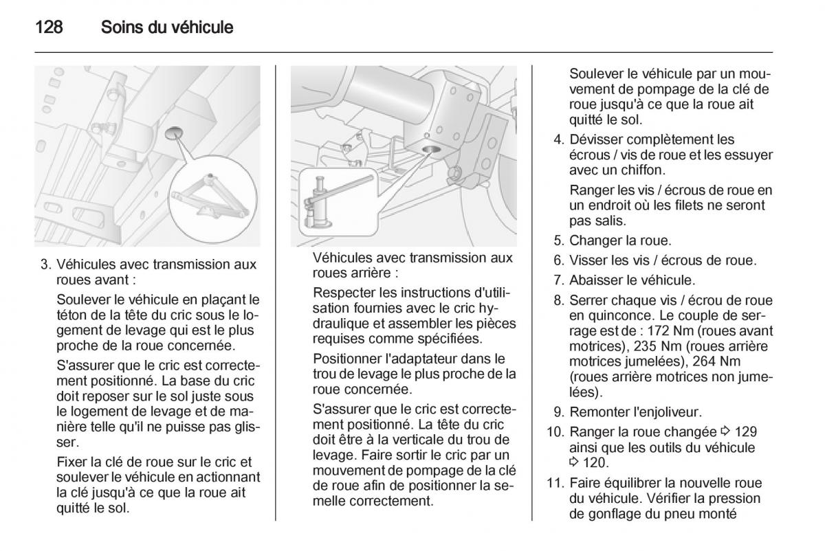 instrukcja obsługi Opel Movano B manuel du proprietaire / page 128