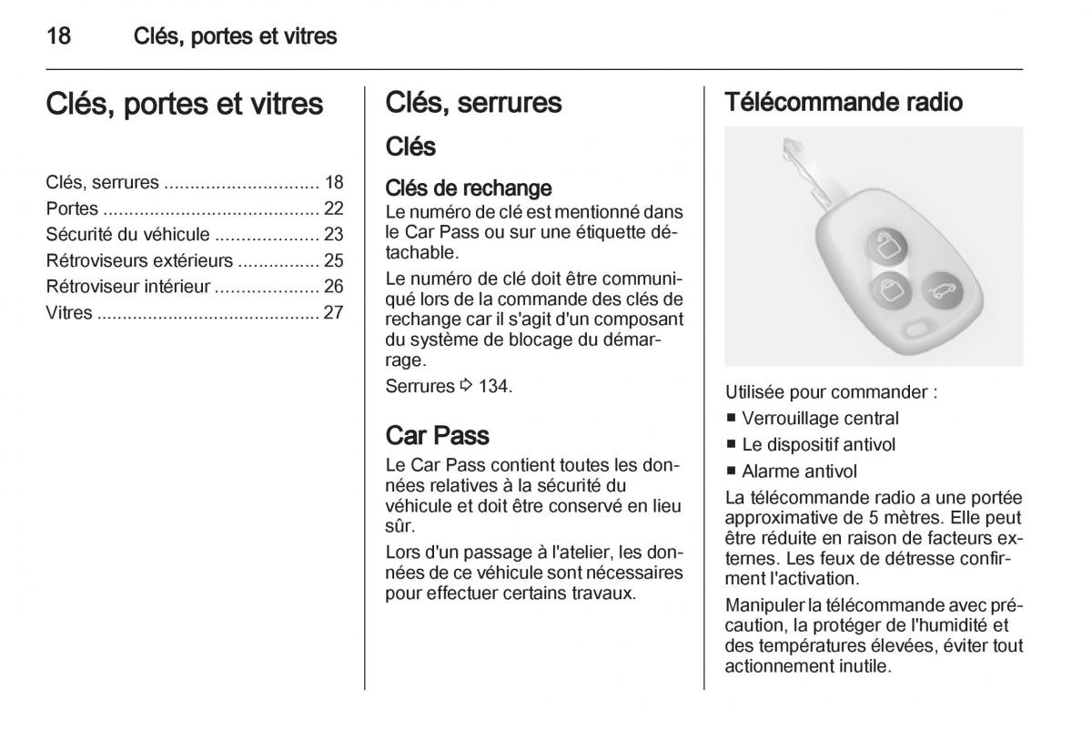 instrukcja obsługi Opel Movano B manuel du proprietaire / page 18