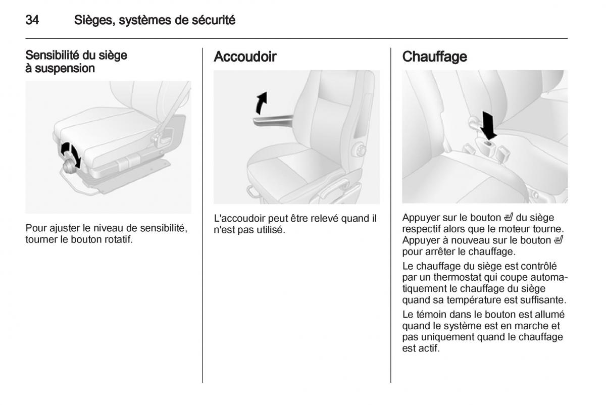 Opel Movano B manuel du proprietaire / page 34