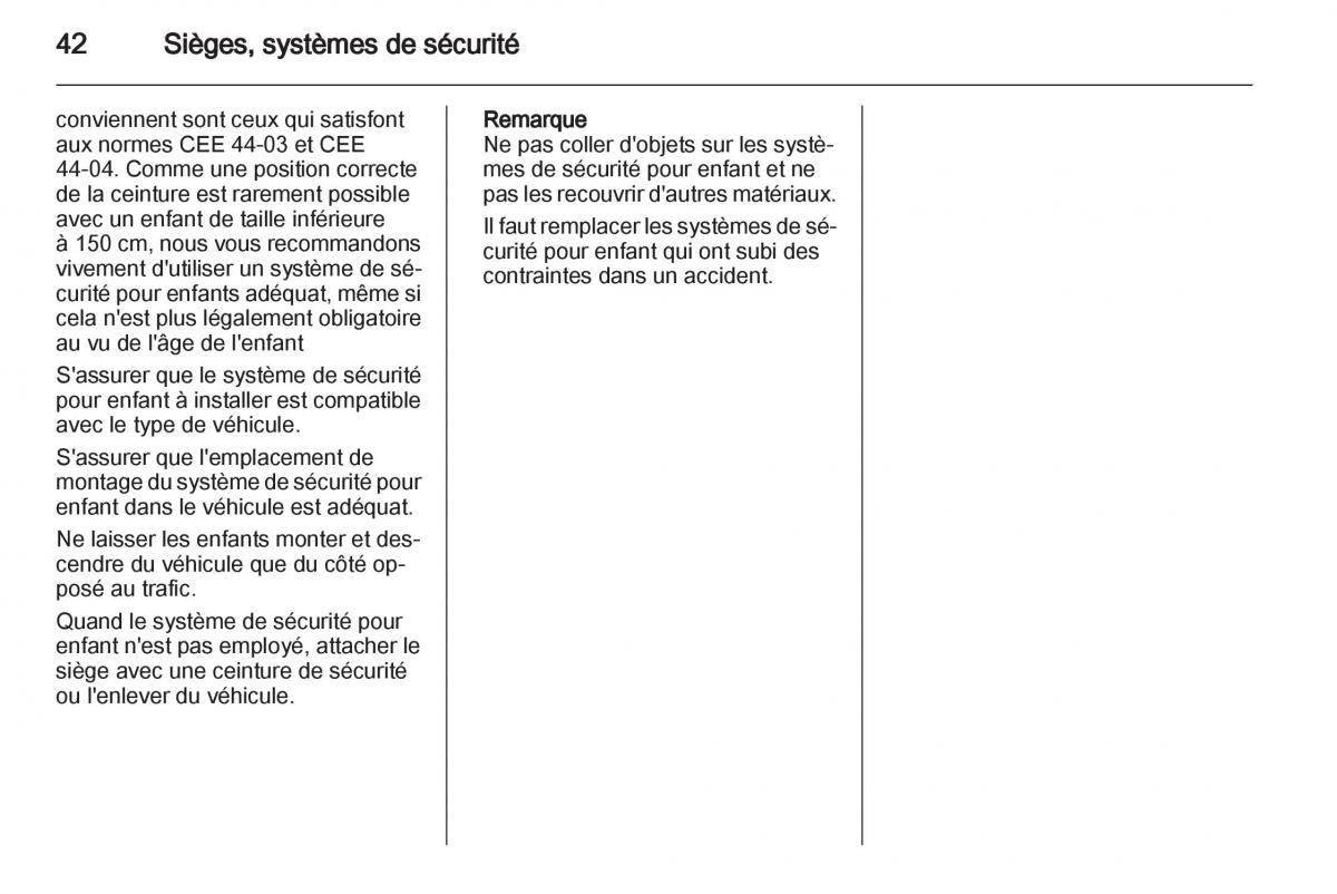 instrukcja obsługi Opel Movano B manuel du proprietaire / page 42