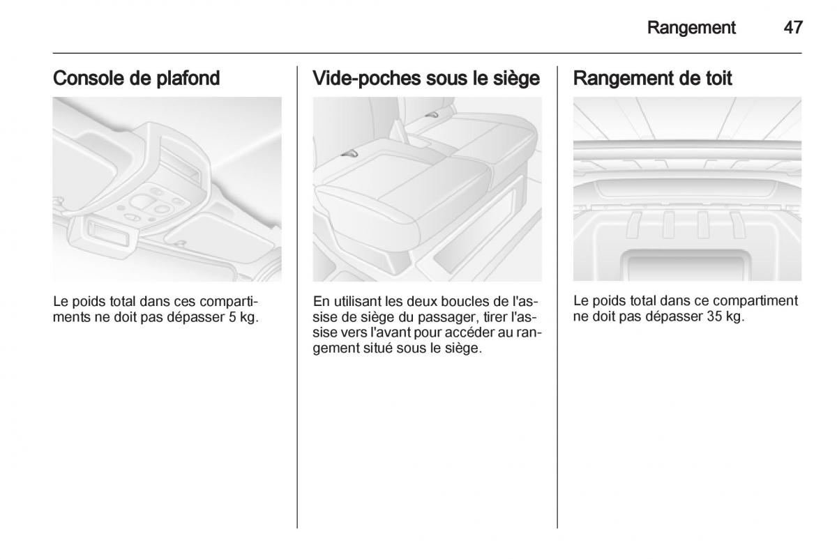 instrukcja obsługi Opel Movano B manuel du proprietaire / page 47