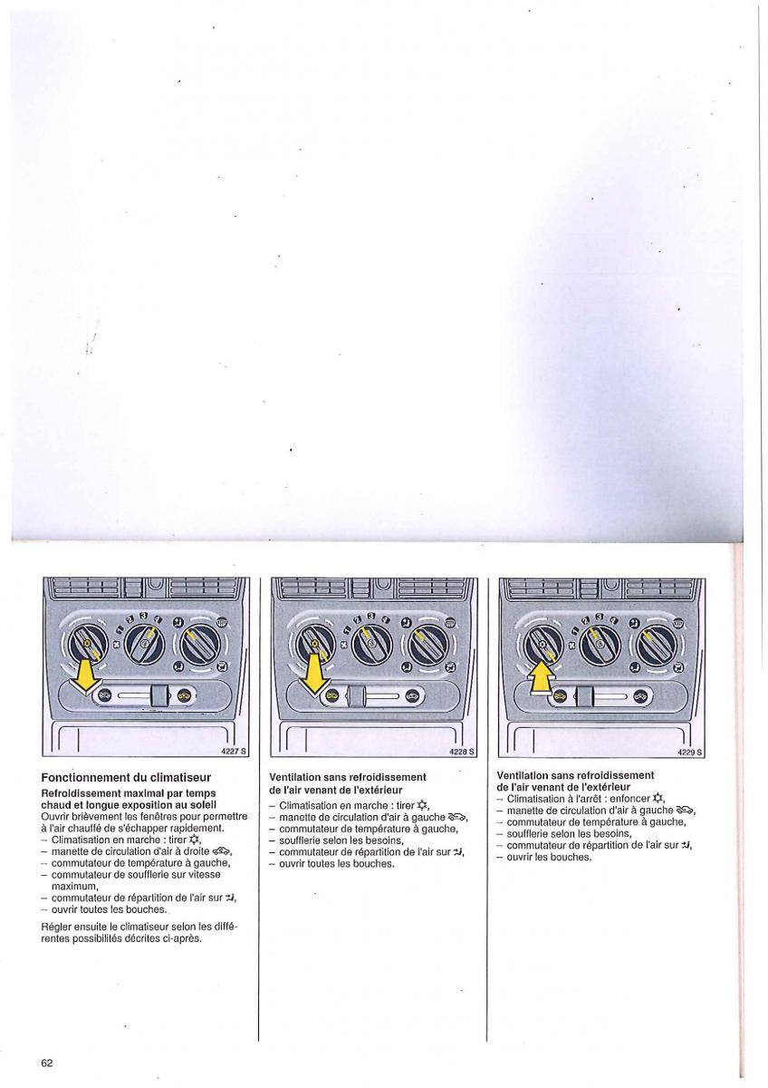 Opel Tigra I manuel du proprietaire / page 62