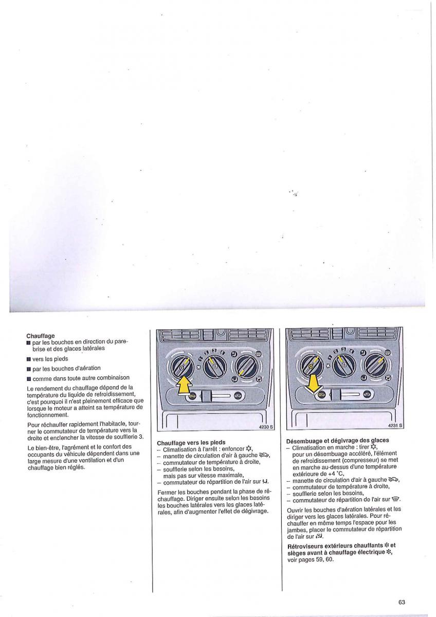 Opel Tigra I manuel du proprietaire / page 63