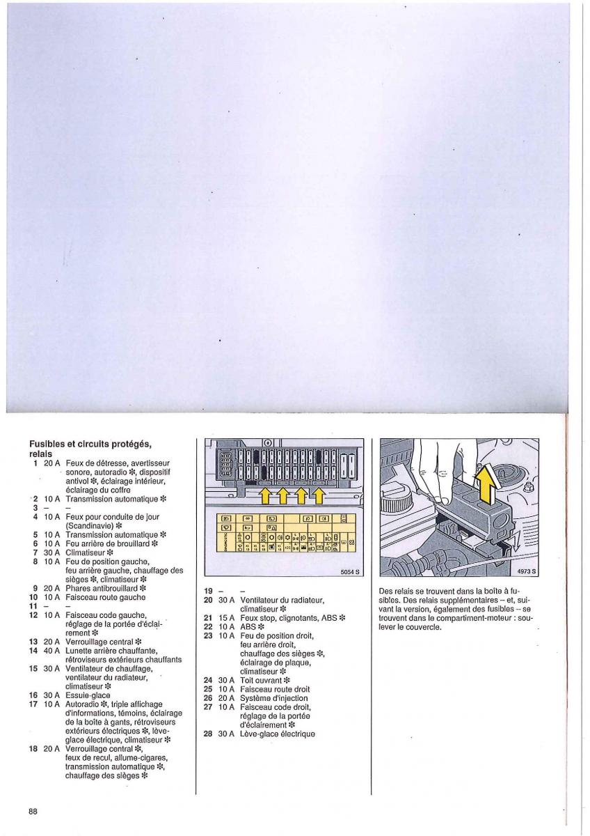 manual Opel Tigra I manuel du proprietaire / page 88