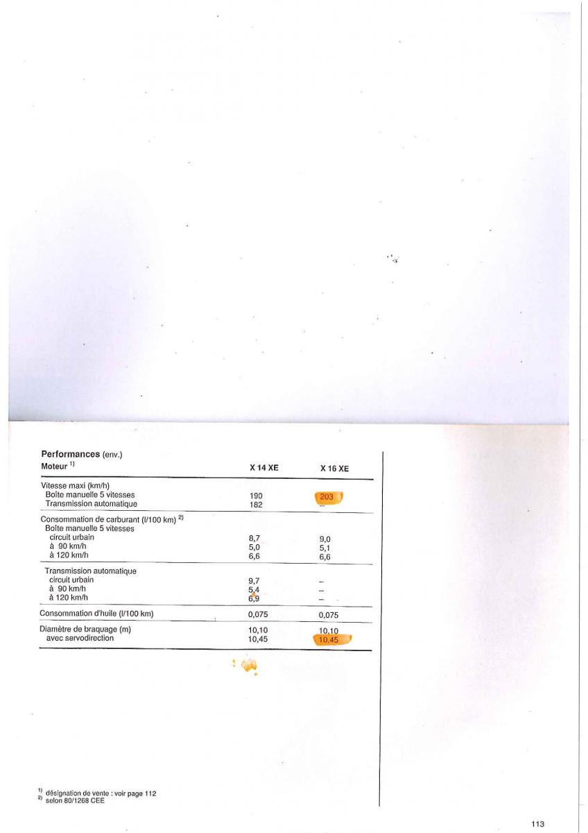 manual Opel Tigra I manuel du proprietaire / page 113