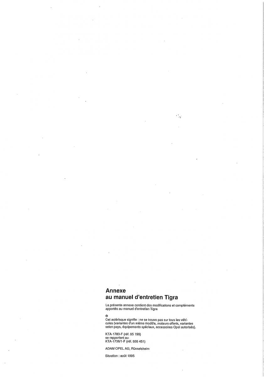 Bedienungsanleitung Opel Tigra I manuel du proprietaire / page 123