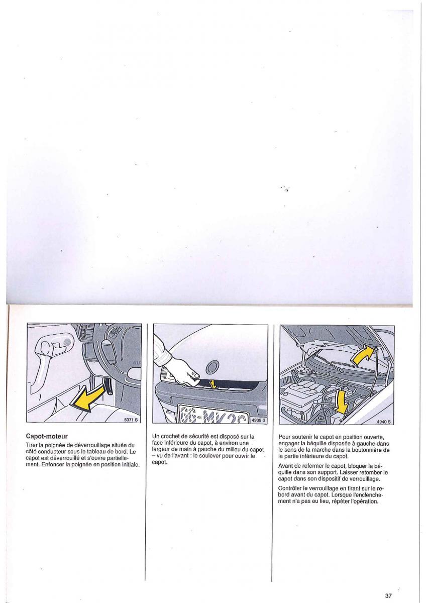 Opel Tigra I manuel du proprietaire / page 37