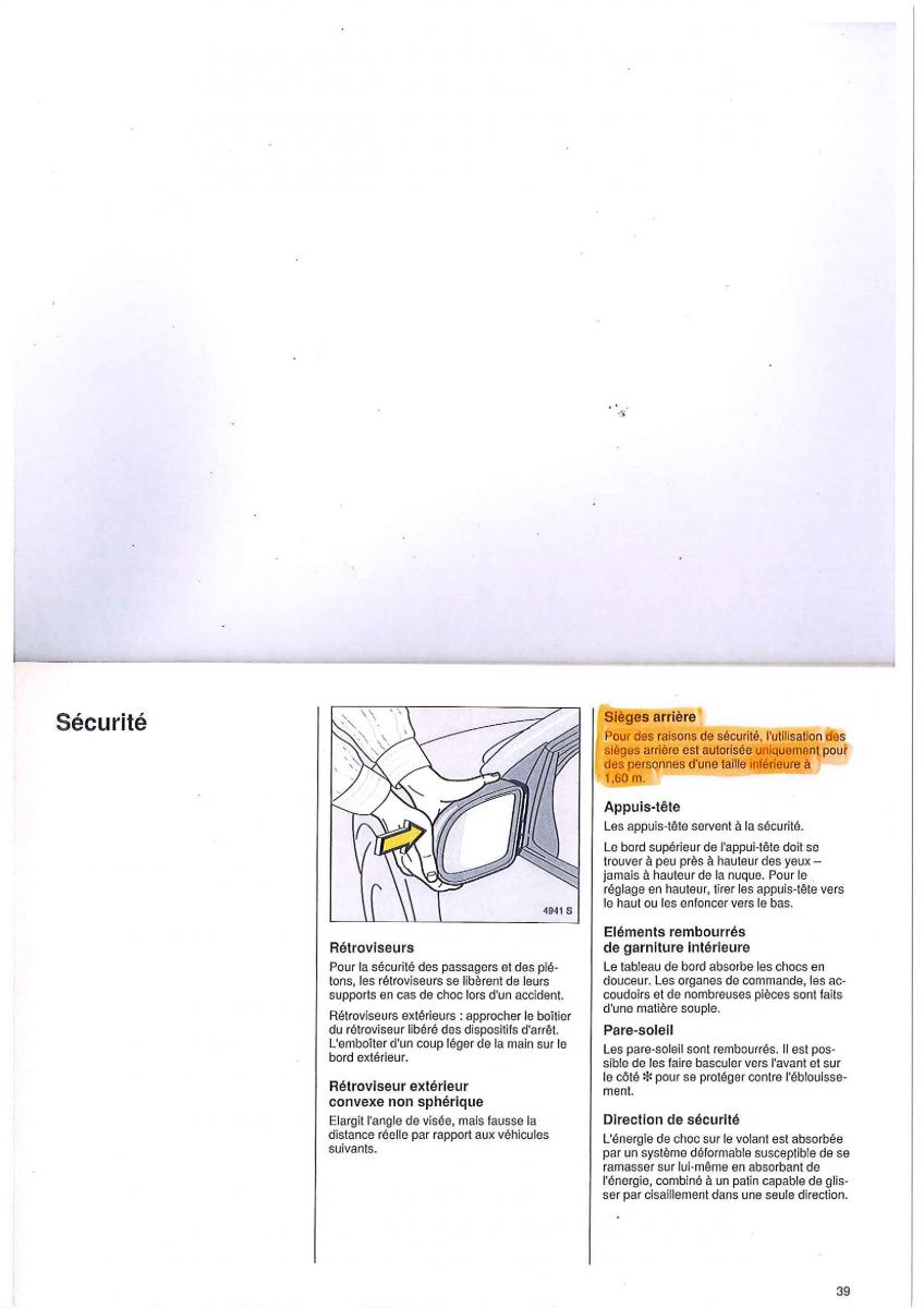 manual Opel Tigra I manuel du proprietaire / page 39