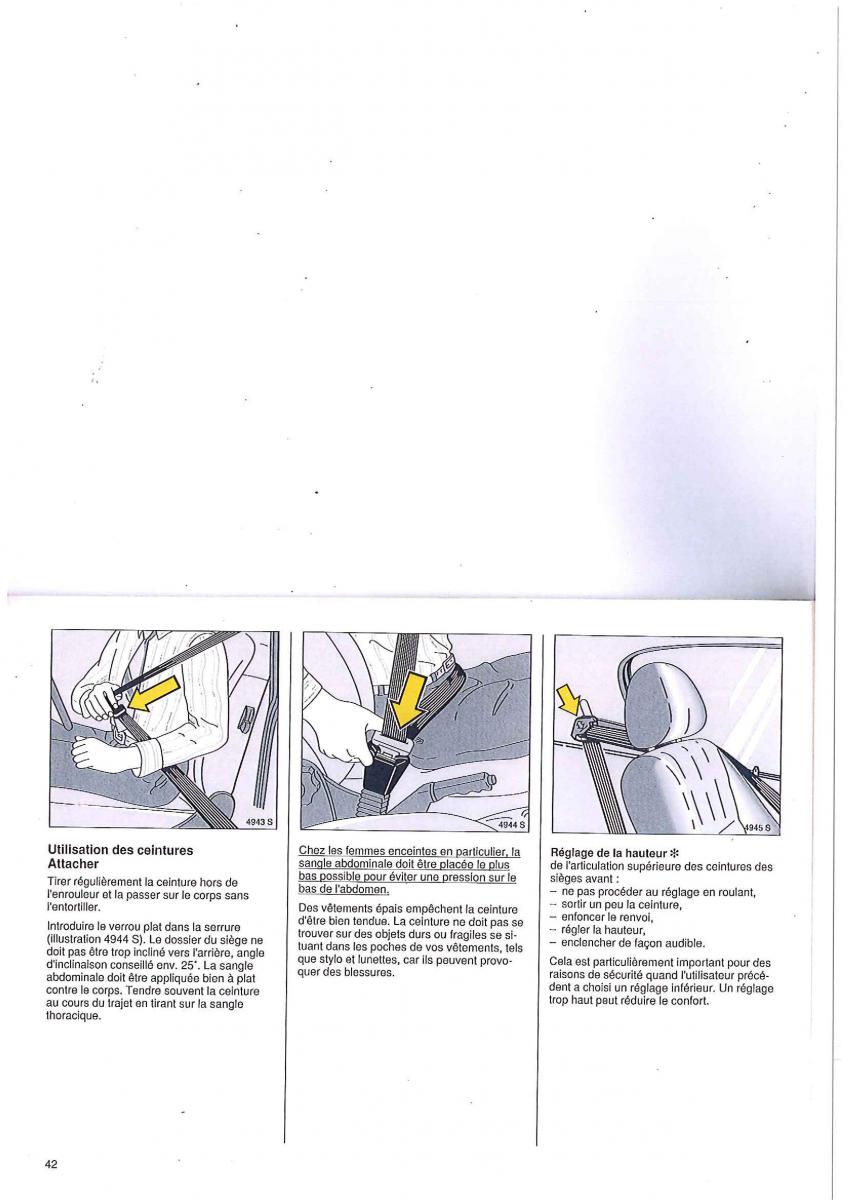 Opel Tigra I manuel du proprietaire / page 42