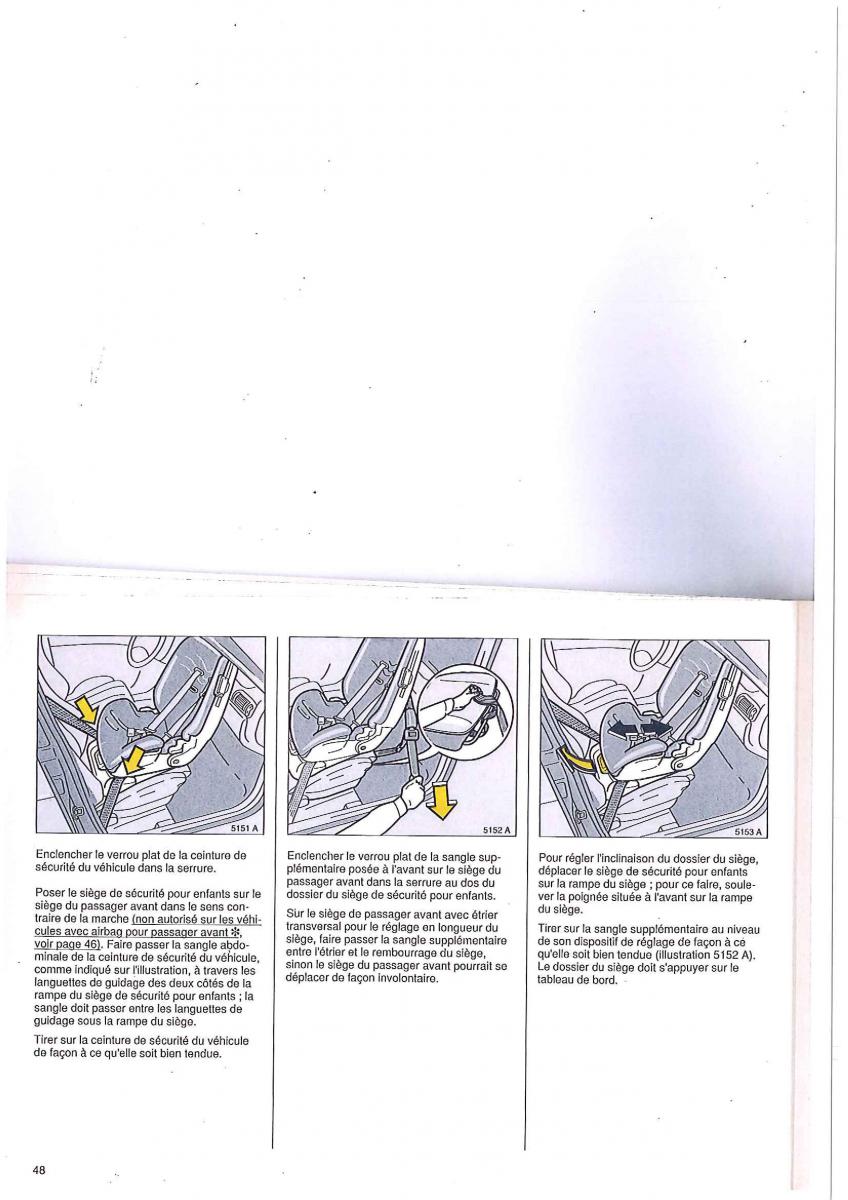 manual Opel Tigra I manuel du proprietaire / page 48