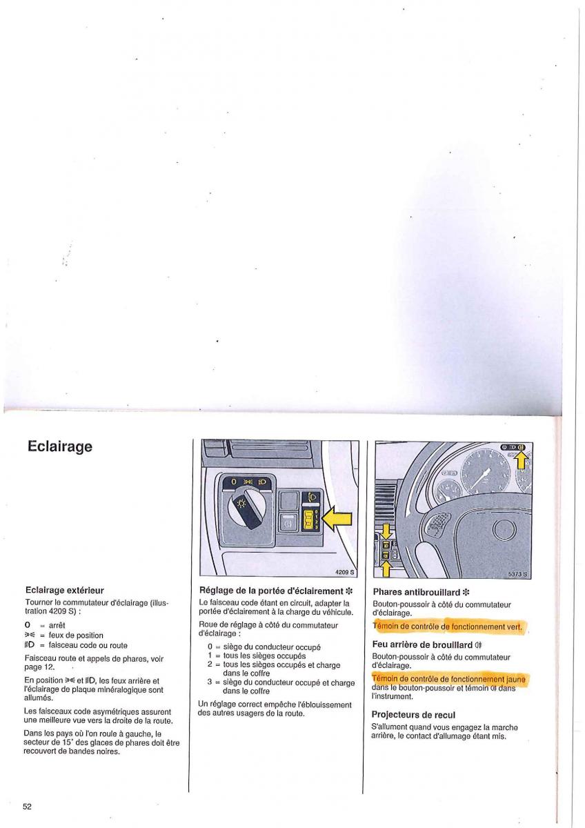 Opel Tigra I manuel du proprietaire / page 52