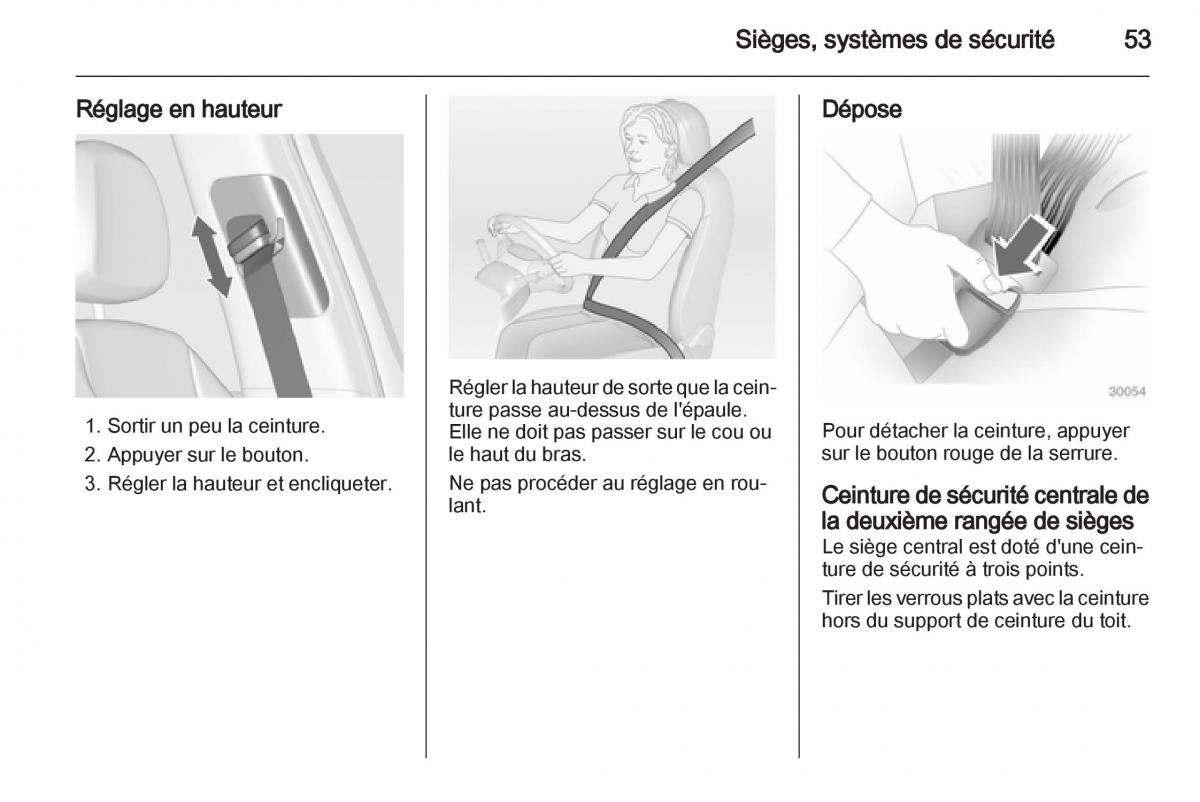 manual Opel Zafira C manuel du proprietaire / page 55