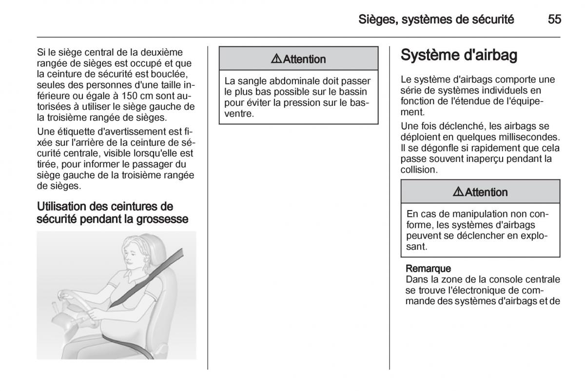 manual Opel Zafira C manuel du proprietaire / page 57