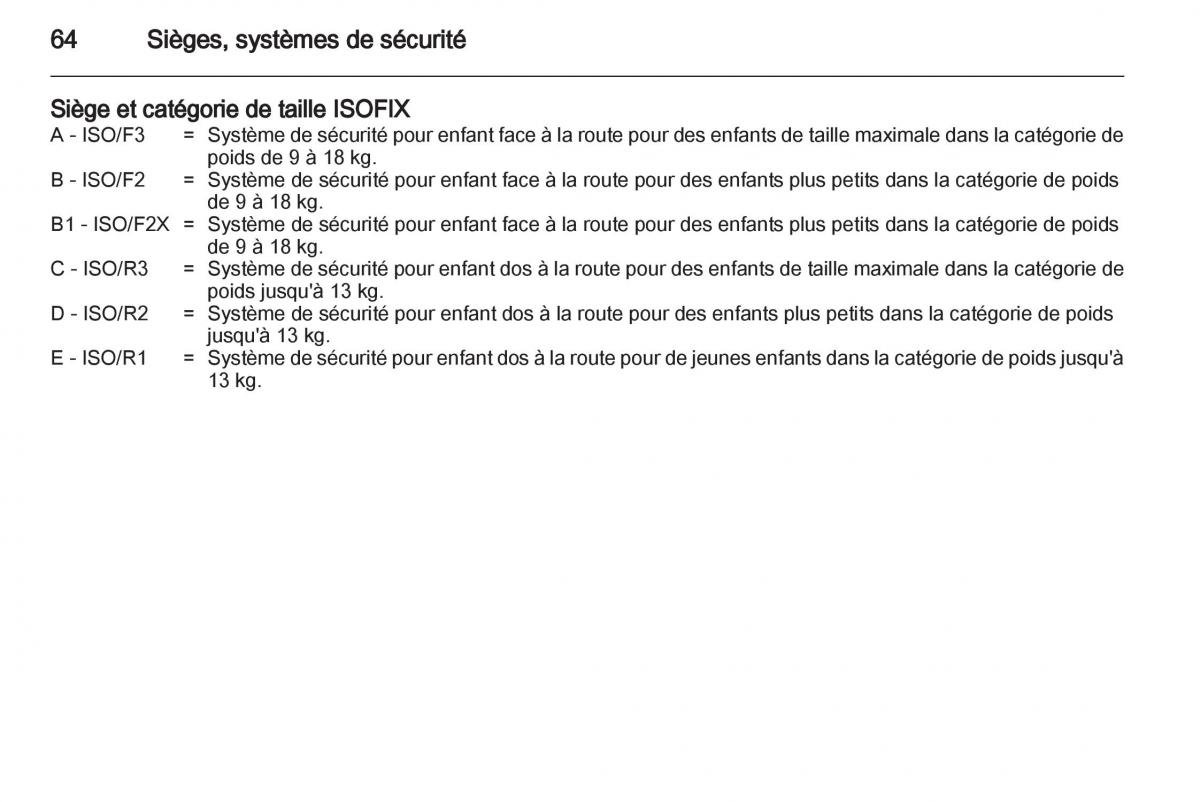 manual Opel Zafira C manuel du proprietaire / page 66