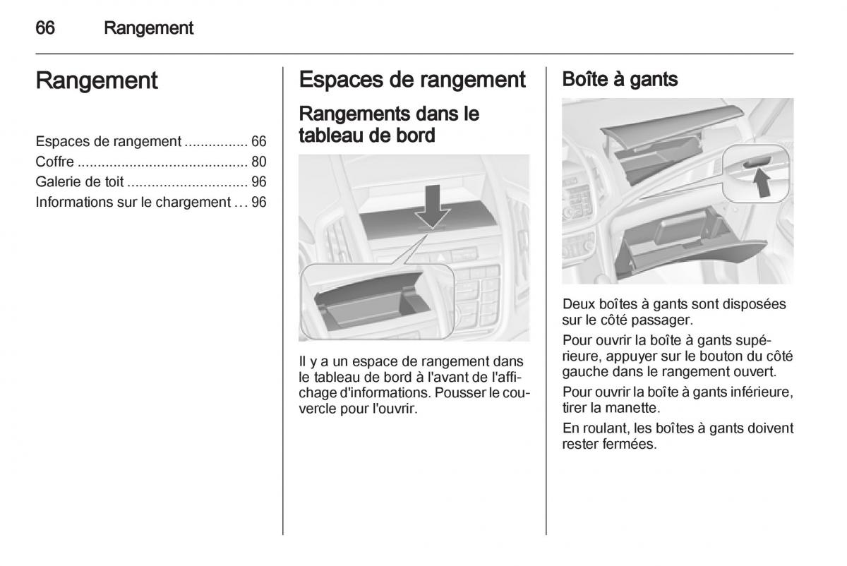 manual Opel Zafira C manuel du proprietaire / page 68