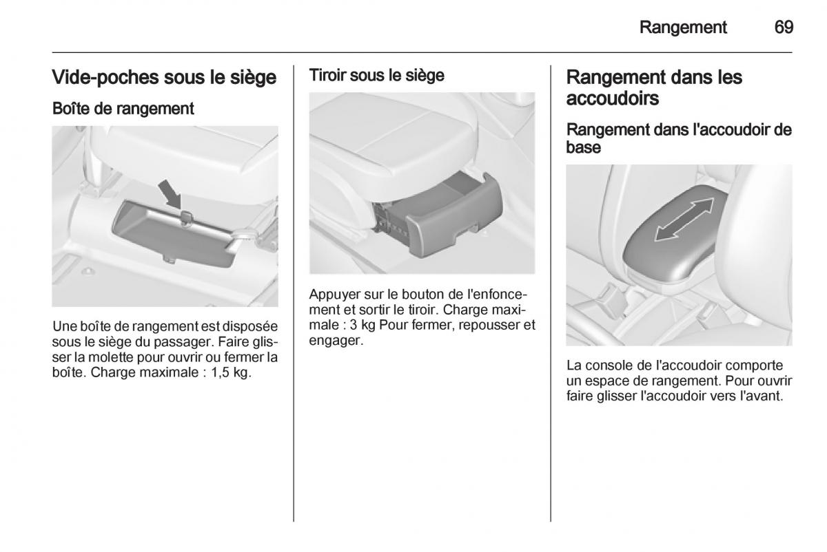 manual Opel Zafira C manuel du proprietaire / page 71