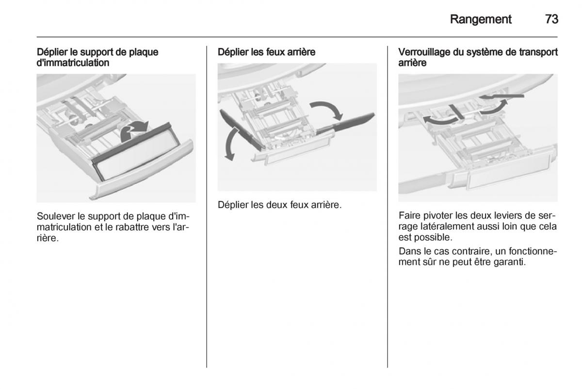 manual Opel Zafira C manuel du proprietaire / page 75