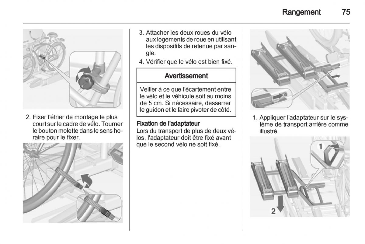 manual Opel Zafira C manuel du proprietaire / page 77