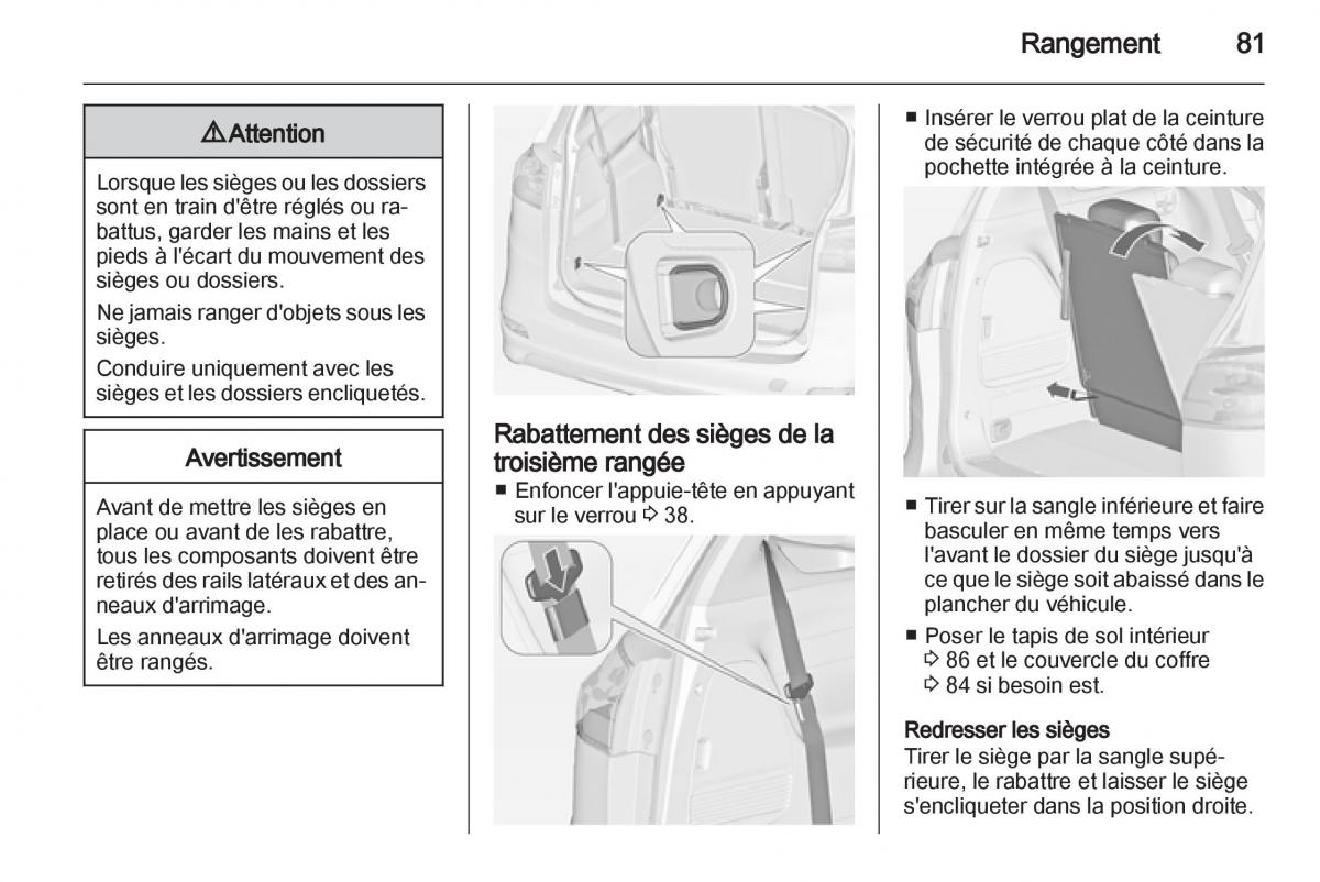 manual Opel Zafira C manuel du proprietaire / page 83