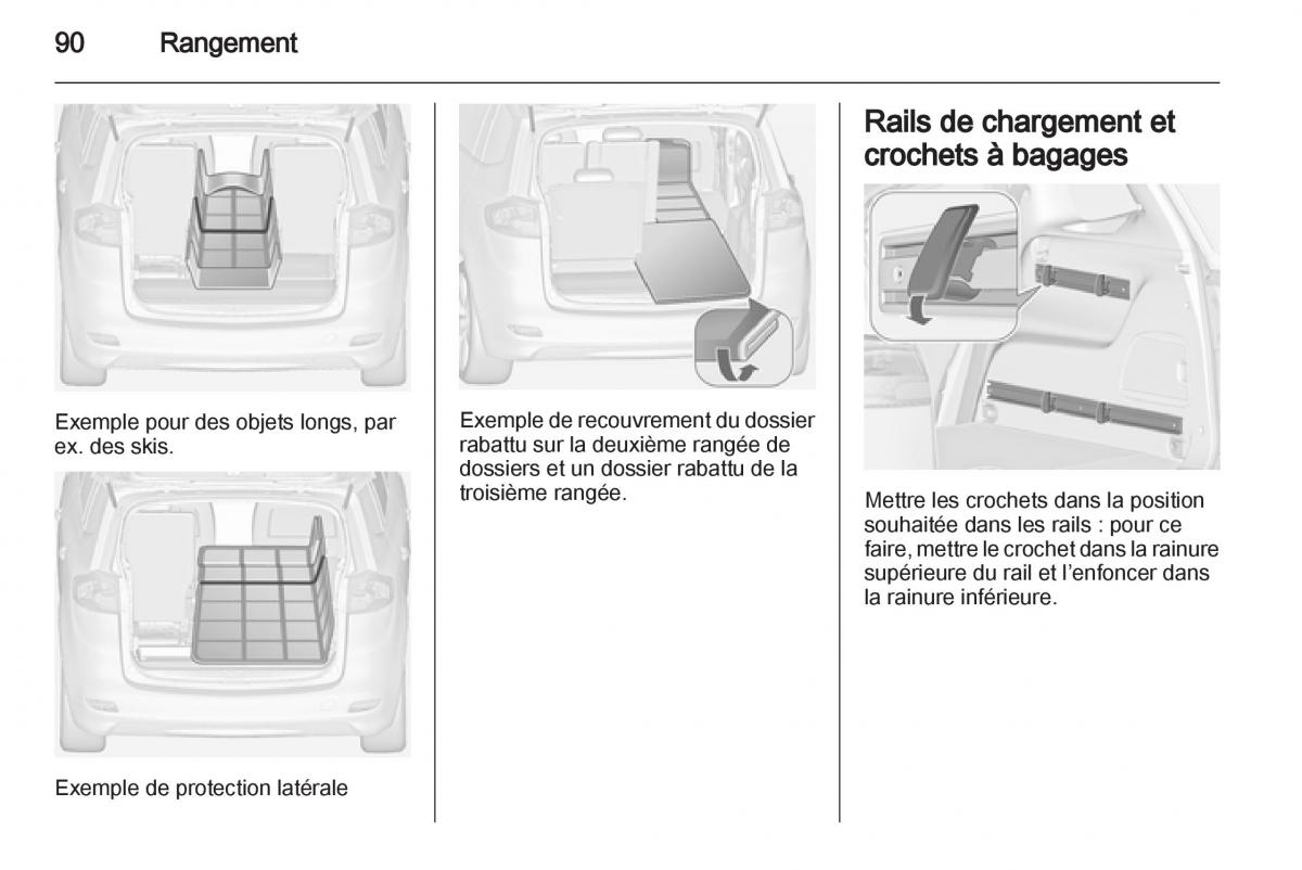 manual Opel Zafira C manuel du proprietaire / page 92