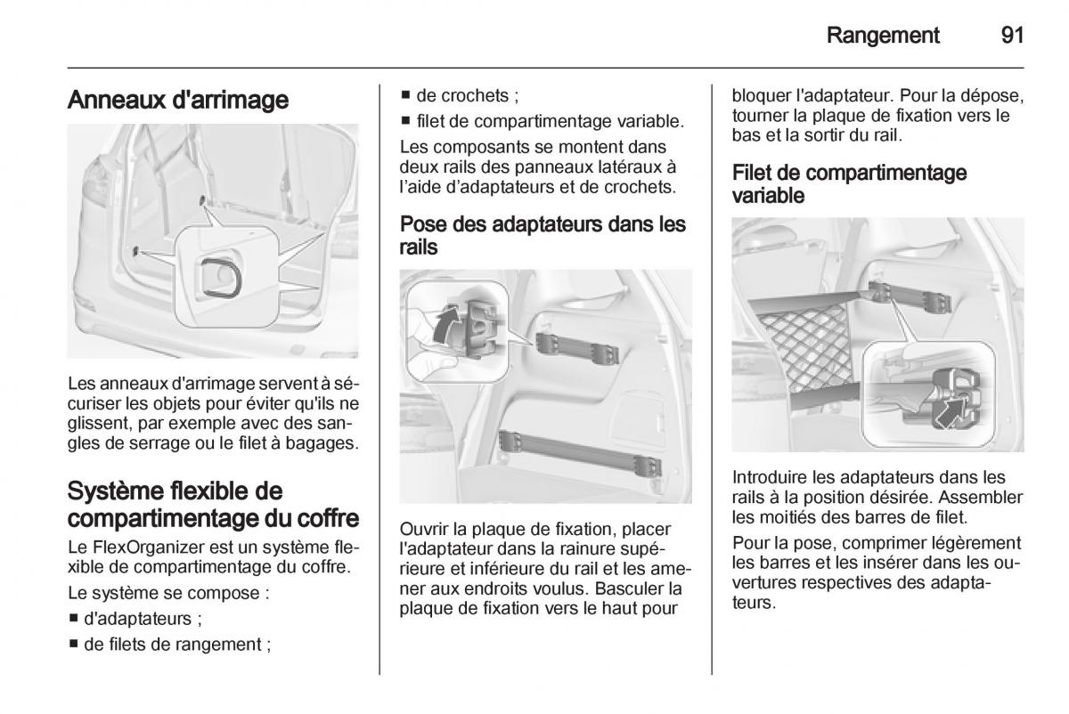 Opel Zafira C manuel du proprietaire / page 93