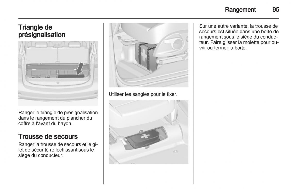 manual Opel Zafira C manuel du proprietaire / page 97