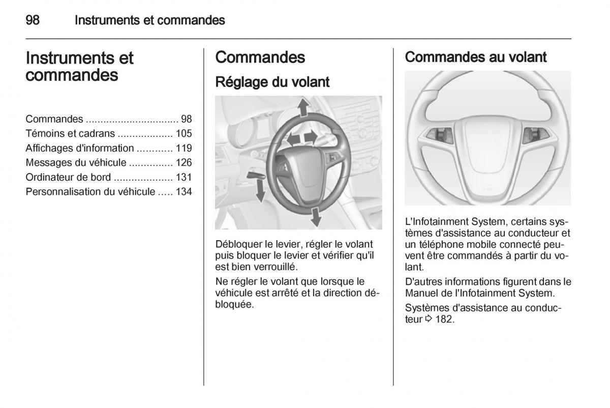 manual Opel Zafira C manuel du proprietaire / page 100