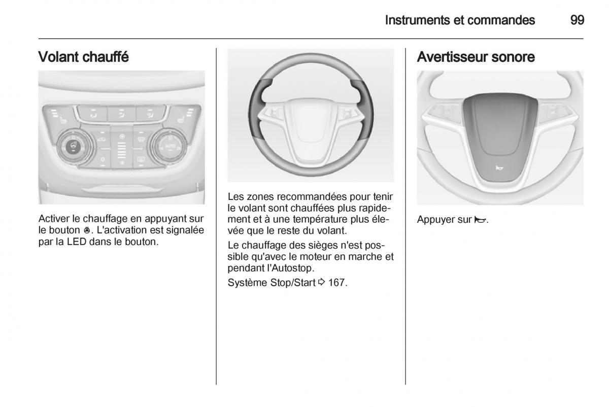 manual Opel Zafira C manuel du proprietaire / page 101