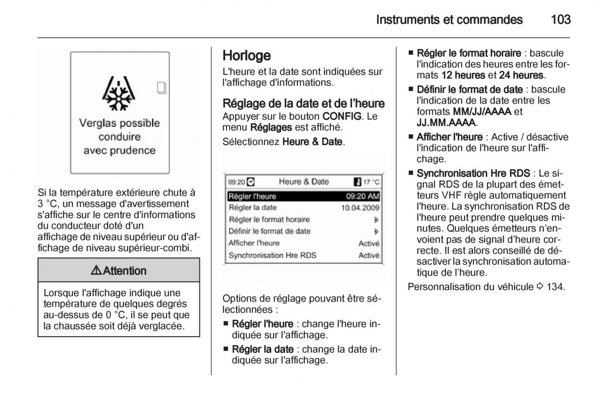 manual Opel Zafira C manuel du proprietaire / page 105