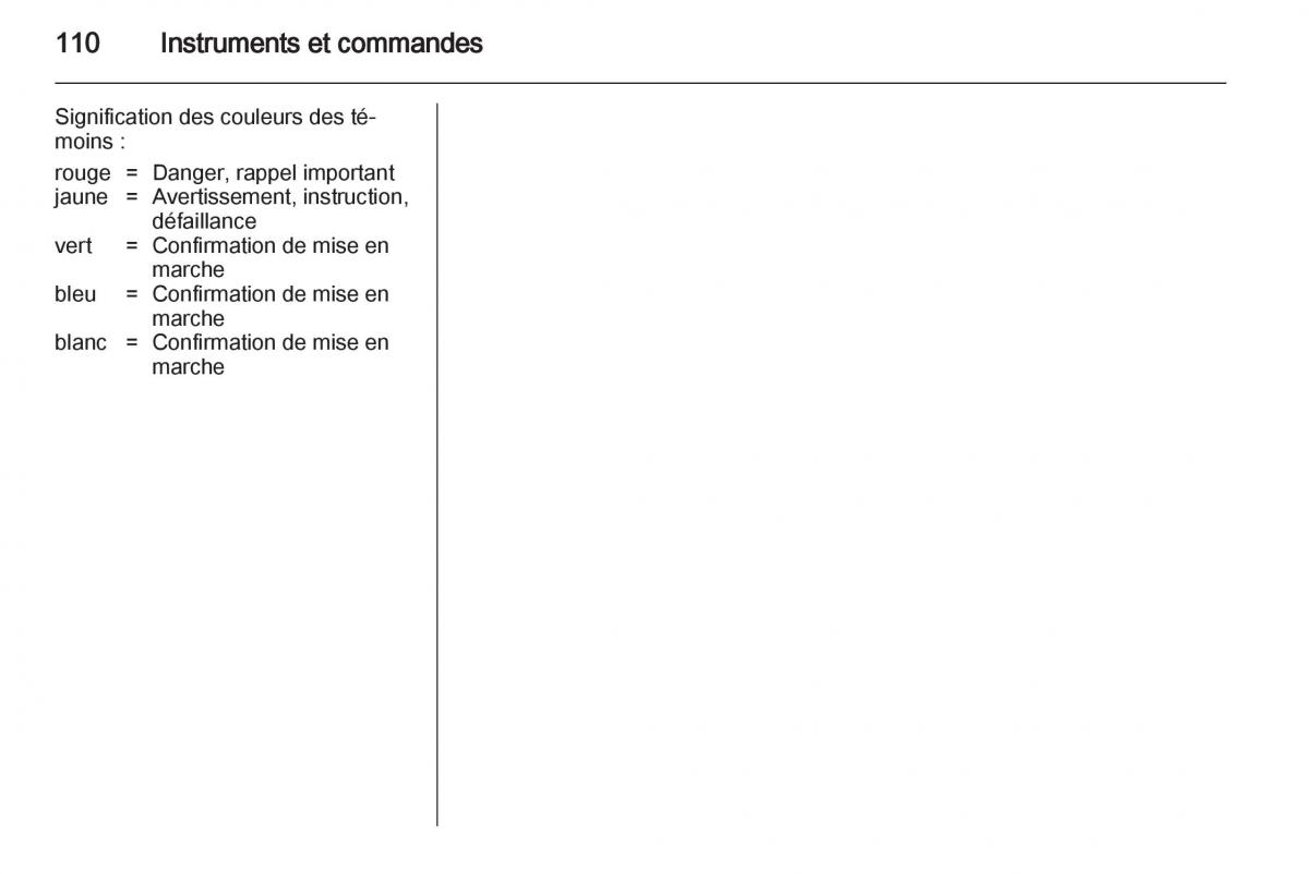 manual Opel Zafira C manuel du proprietaire / page 112