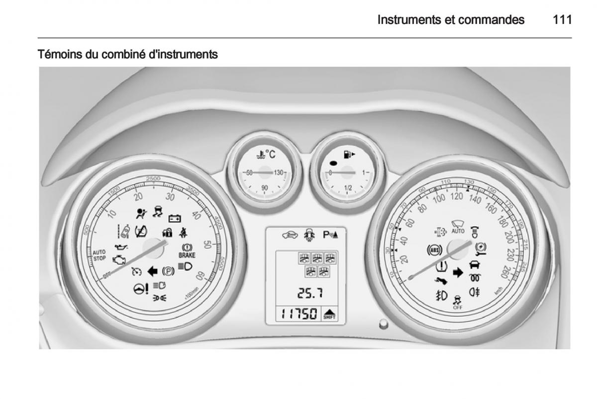 manual Opel Zafira C manuel du proprietaire / page 113