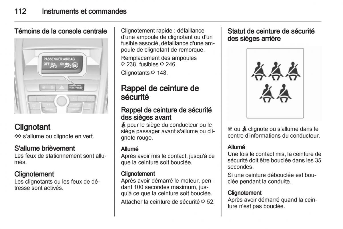 manual Opel Zafira C manuel du proprietaire / page 114