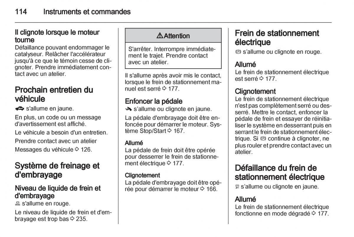 manual Opel Zafira C manuel du proprietaire / page 116