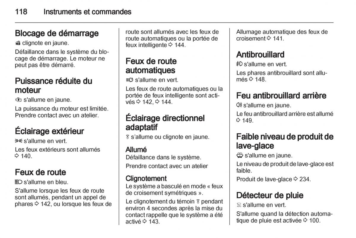 manual Opel Zafira C manuel du proprietaire / page 120