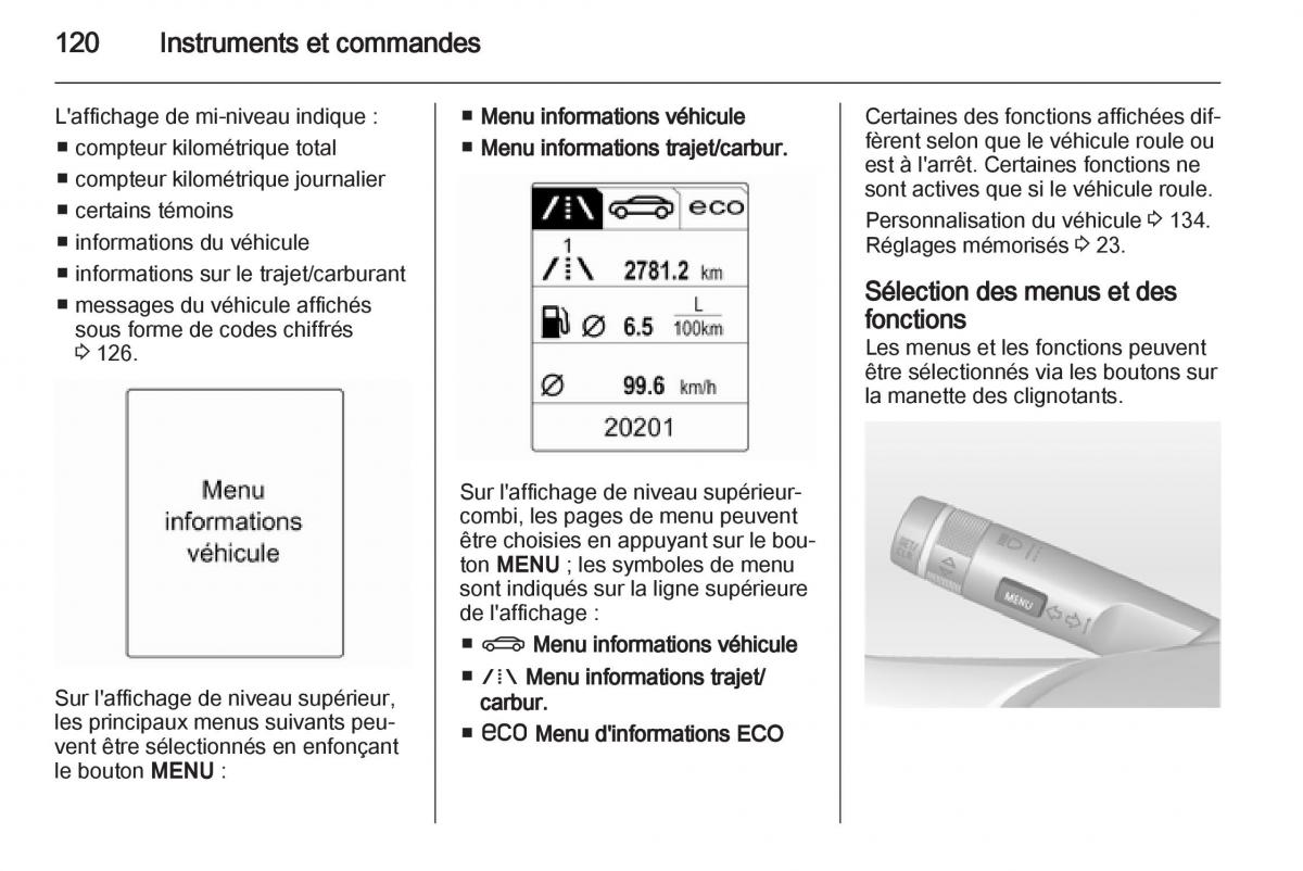 manual Opel Zafira C manuel du proprietaire / page 122