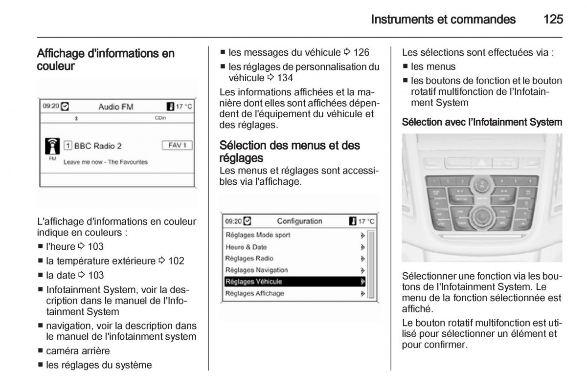 manual Opel Zafira C manuel du proprietaire / page 127