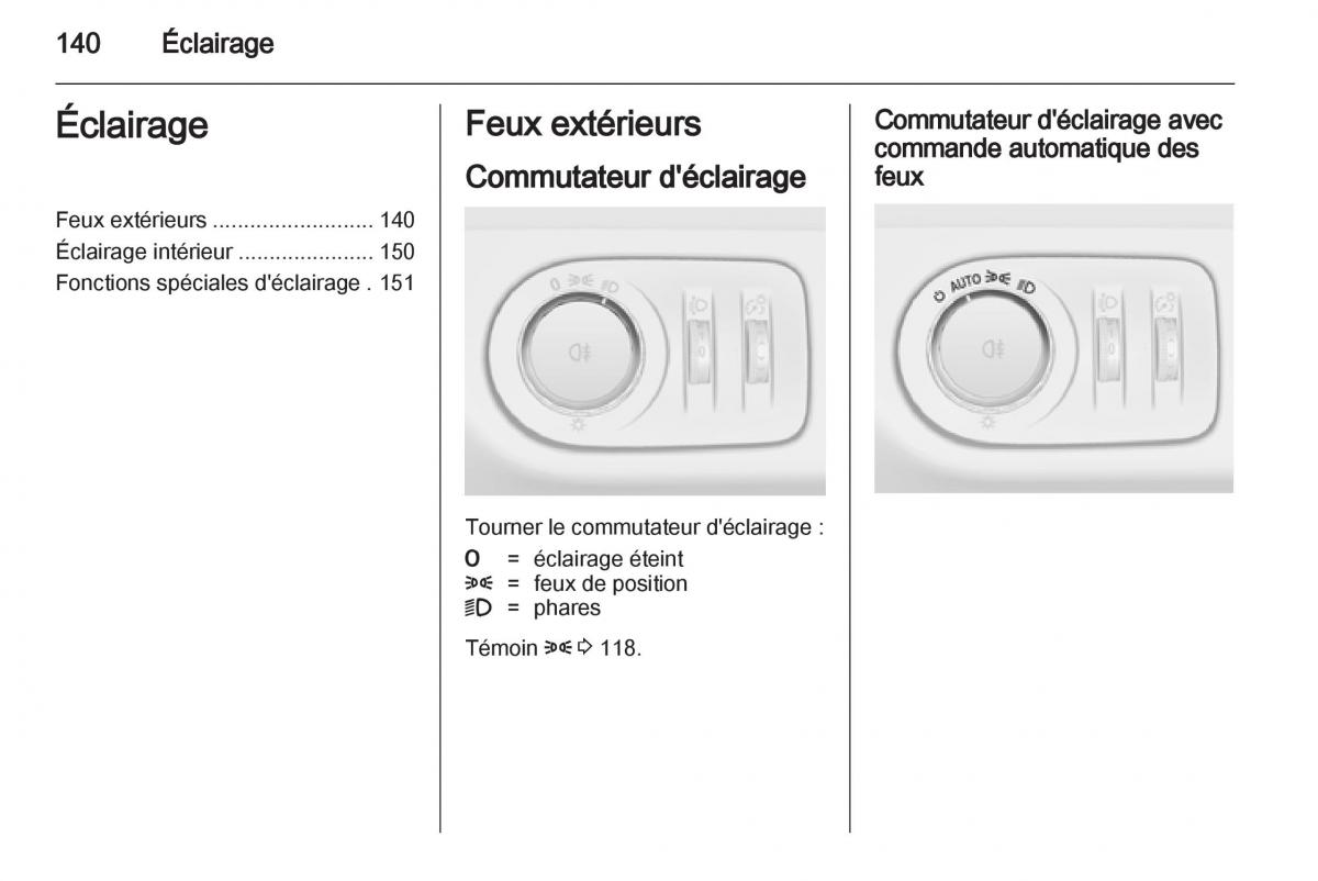 manual Opel Zafira C manuel du proprietaire / page 142