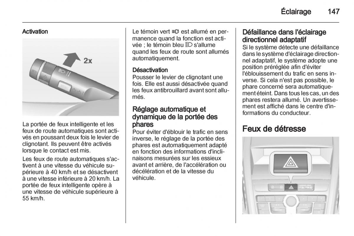 Opel Zafira C manuel du proprietaire / page 149