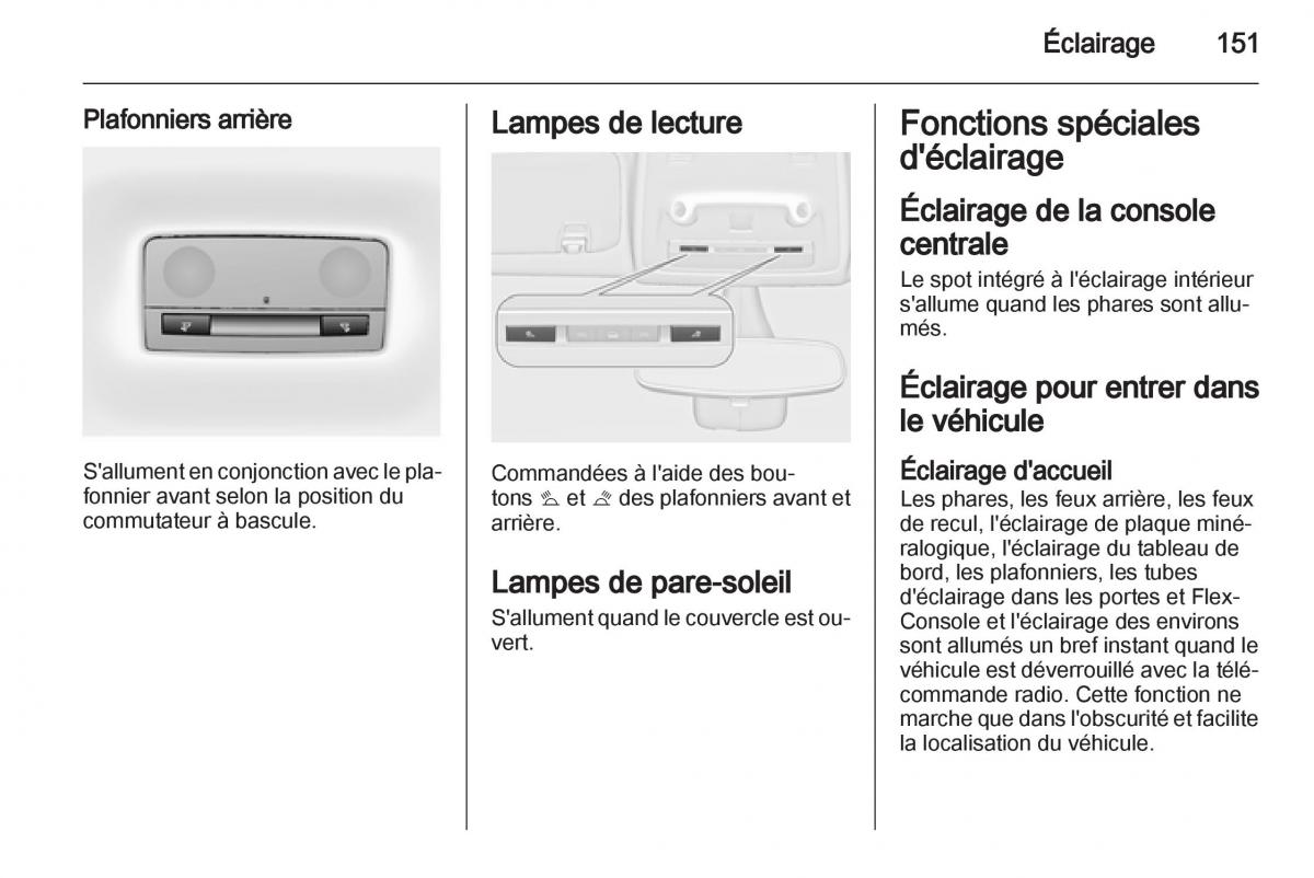 Opel Zafira C manuel du proprietaire / page 153