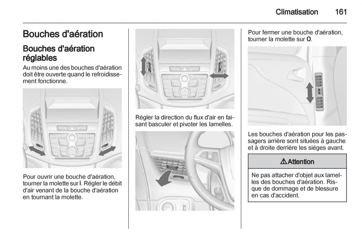 manual Opel Zafira C manuel du proprietaire / page 163