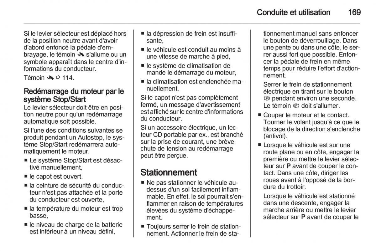 manual Opel Zafira C manuel du proprietaire / page 171