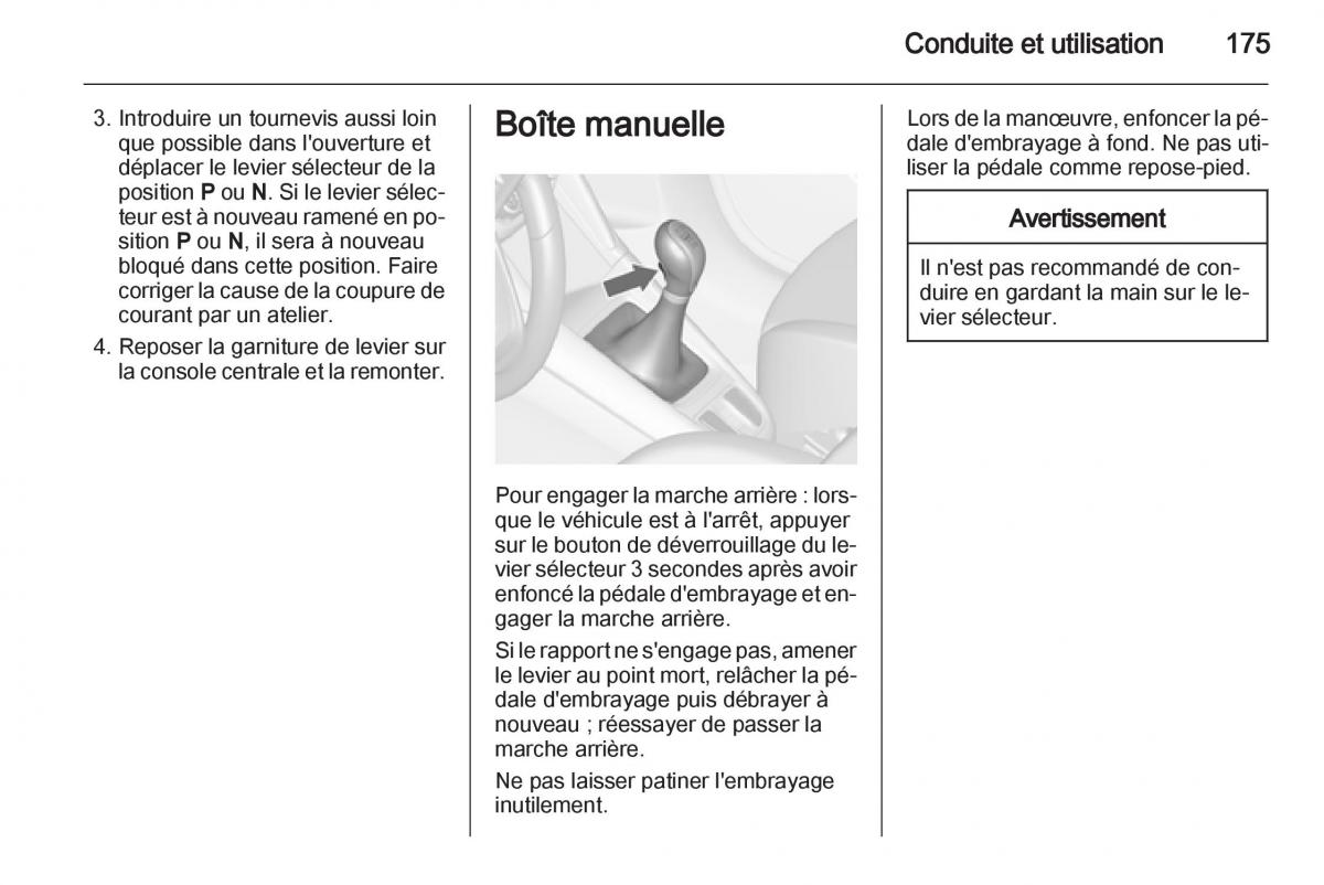 manual Opel Zafira C manuel du proprietaire / page 177