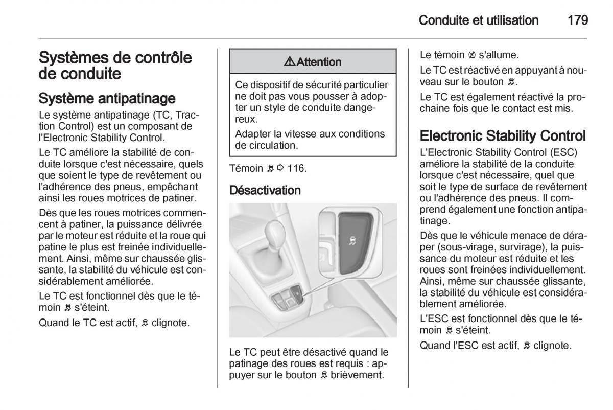 Opel Zafira C manuel du proprietaire / page 181