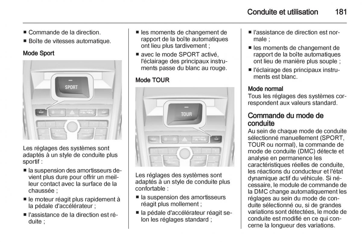 manual Opel Zafira C manuel du proprietaire / page 183