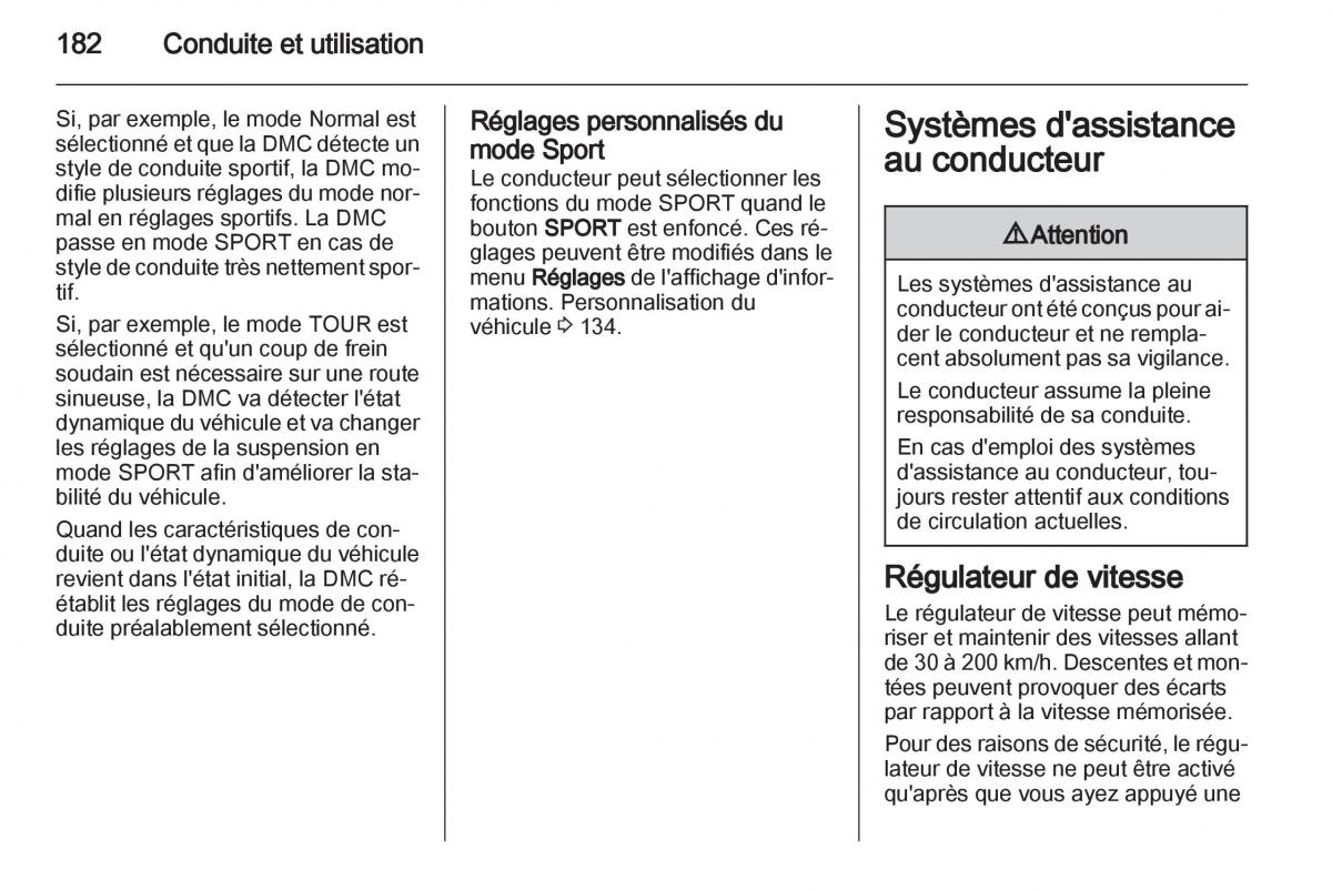 manual Opel Zafira C manuel du proprietaire / page 184